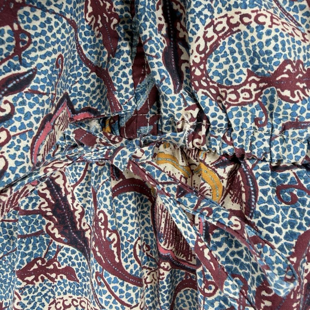 Ulla Johnson Women's Caris Carmine Batik Floral Puff Sleeve Mini Dress Small/Med - Picture 7 of 11